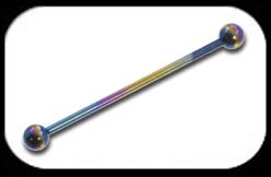 Industrial Scaffold barbell Rainbow Titanium