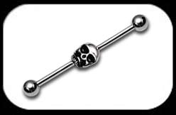 Industrial Scaffold Barbell with Skull