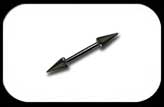 Black Steel Micro Barbell with long cones