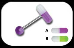 UV Capsule Tongue Bar