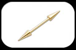 Gold Plated Micro barbell 1.2mm with long cones