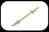 Gold Plated Micro barbell 1.2mm with long cones
