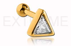 Gold Plated Tragus Micro Barbell 1.2mm