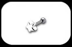 Tragus barbell 1.2mm Star