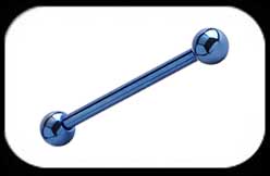 Titanium barbell 1.6mm Blue