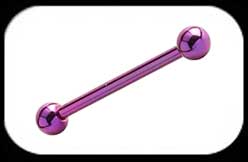 Titanium barbell 1.6mm Purple