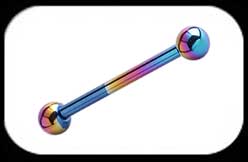 Titanium barbell 1.6mm Rainbow