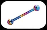 Titanium barbell 1.6mm Rainbow