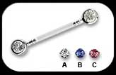 Bioflex Jewelled Nipple Bar