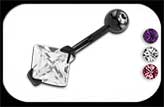 Black Steel Belly Bar Sml Square