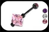 Black Steel Belly Bar Square