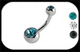 Jewelled Belly Bar 1.6mm