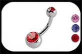 Jewelled Belly Bar 2 1.6mm
