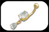 Gold Plated Belly Bar