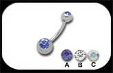 Jewelled Micro Belly Bar 1.2mm