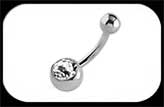Titanium Jewelled Belly Bar