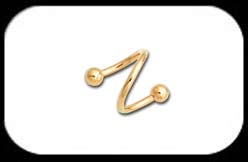 Gold Plated Body Spiral 1.2mm 16 gauge