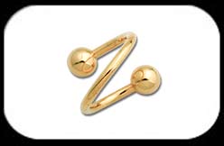Gold Plated Body Spiral 1.6mm 14 gauge