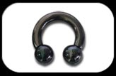 Black Circular Barbell Internally Threaded