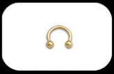 Gold Plated Circular Barbell 1.2mm
