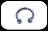 Titanium micro circular barbell 1.2mm Blue