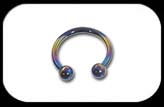 Titanium micro circular barbell 1.2mm Rainbow