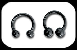 Black Circular Barbell 1.6mm