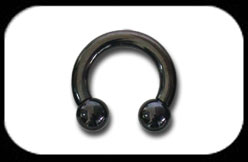Black Steel Circular Barbell