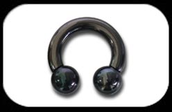 Black Circular Barbell Internally Threaded