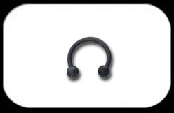 Black Micro Circular Barbell