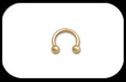 Gold Plated Circular Barbell 1.2mm