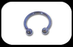 Titanium micro circular barbell 1.2mm Blue