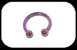 Titanium micro circular barbell 1.2mm Purple
