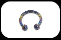 Titanium micro circular barbell 1.2mm Rainbow