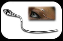 Eyebrow Bar 1.2mm Snake Head