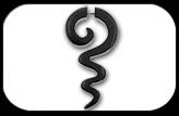 Fake Wood Long Spiral black