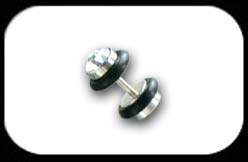 Fake Plug with jewel Crystal