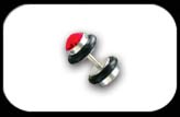 Fake Plug with jewel Red