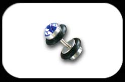 Fake Plug with jewel Blue