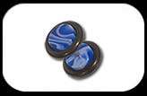 Fake Plug in Blue Marble Acrylic