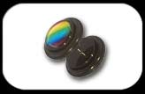 Fake Plug in Black Acrylic with Rainbow