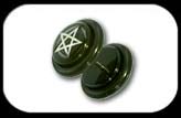 Fake Plug in Black Acrylic with Pentagram