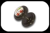 Fake Plug in Black Acrylic with Cherries