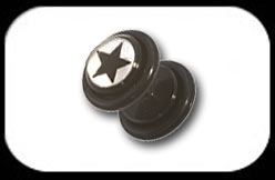 Fake Plug with Black Star on White