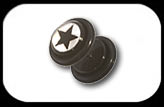 Fake Plug with Black Star on White