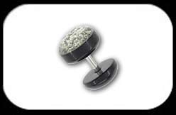 Fake Plug with Crystal Glitter