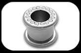 Titanium Jewelled Flesh Tunnel