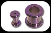 Titanium Round Flesh Tunnel Purple