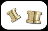 Flesh Tunnel Gold Zircon Steel