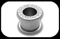 Titanium Jewelled Flesh Tunnel